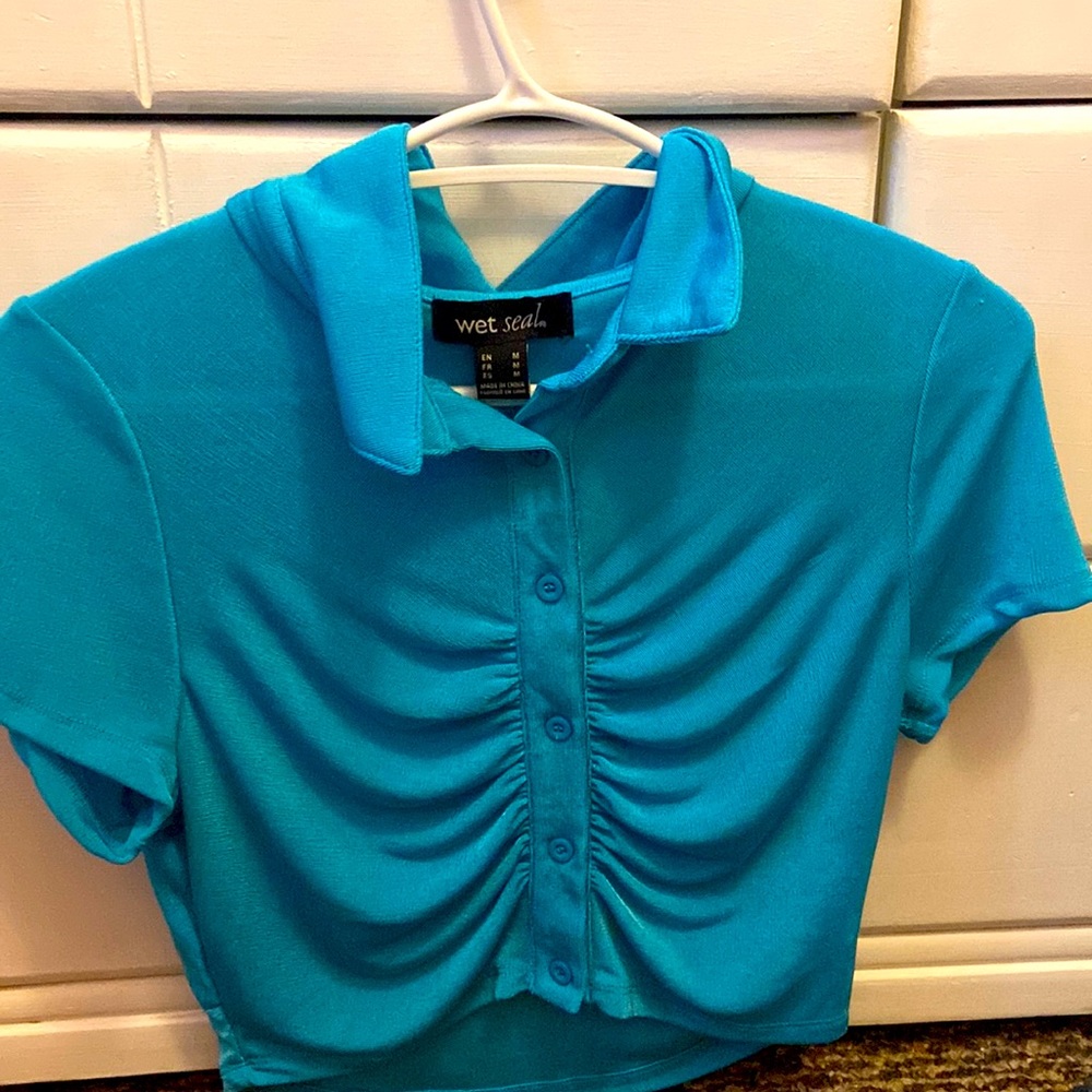 Bright blue Wet seal top